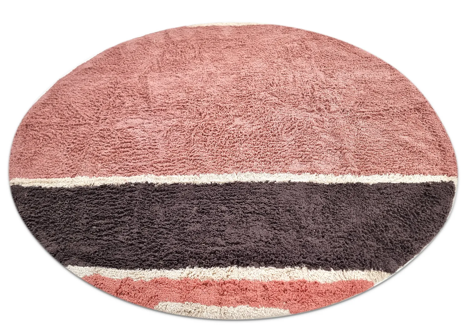 Ronde vloerkleden - Vinci Natural Cotton Shaggy (roze)