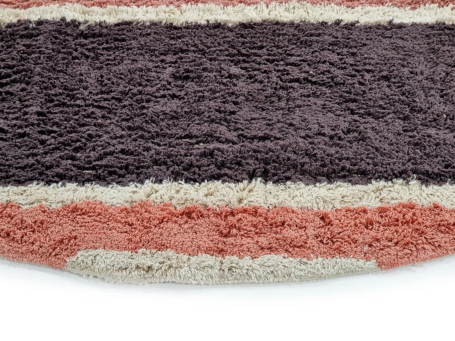 Ronde vloerkleden - Vinci Natural Cotton Shaggy (roze)