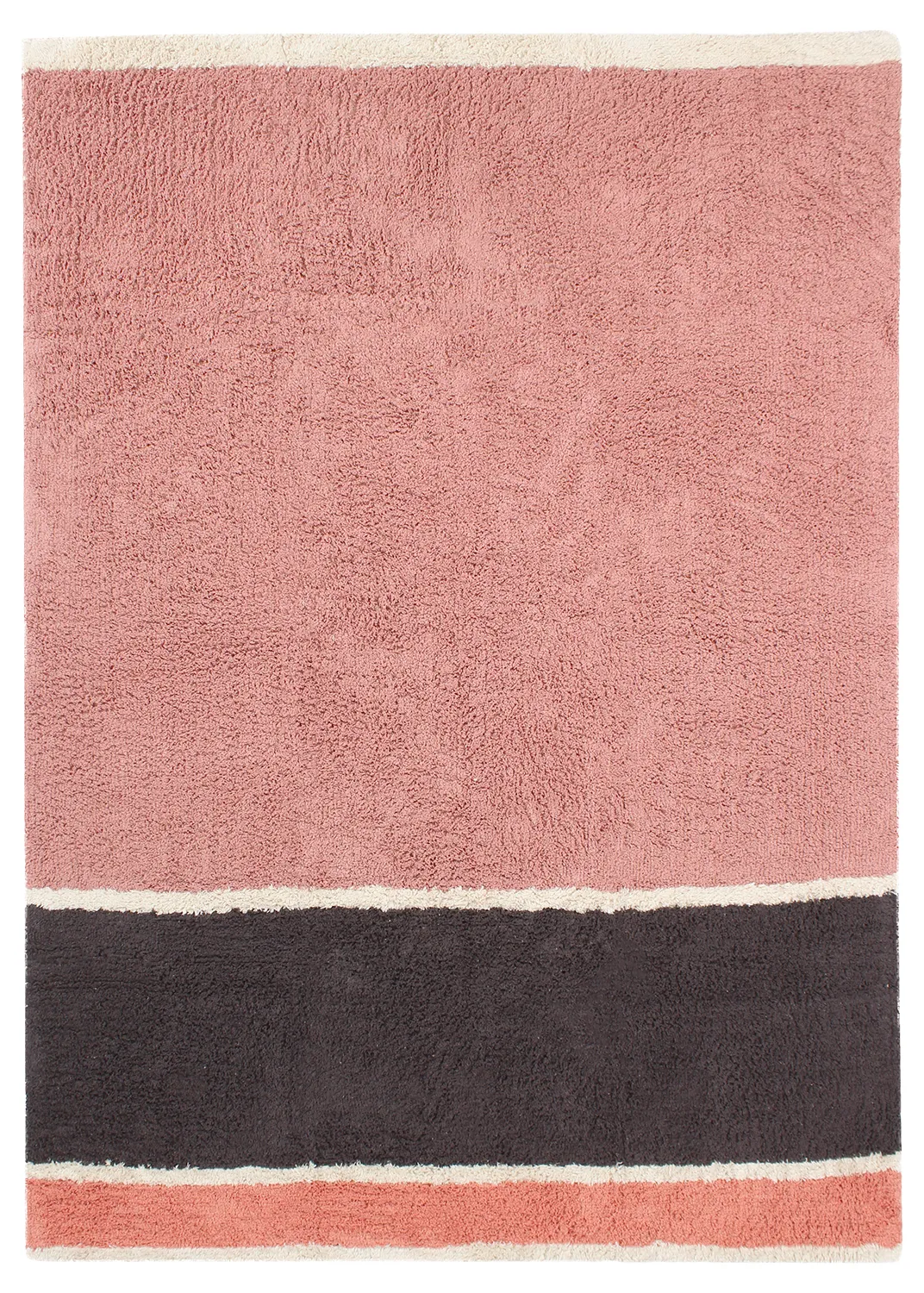 Hoogpolig vloerkleed - Vinci Natural Cotton Shaggy (roze)