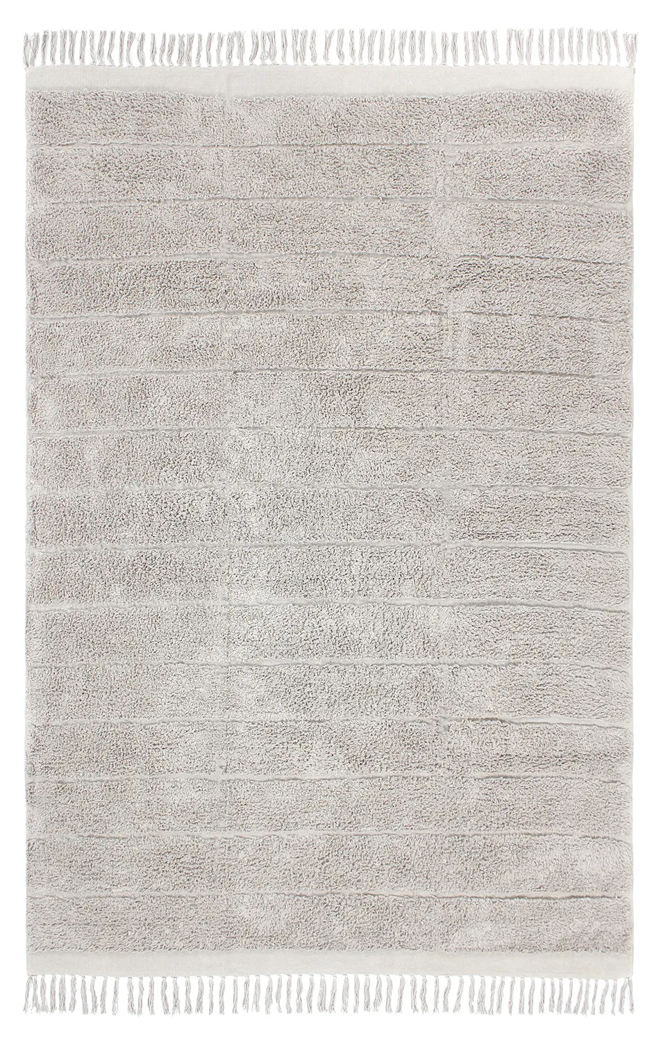 Hoogpolig vloerkleed - Willow Natural Cotton Shaggy (greige)