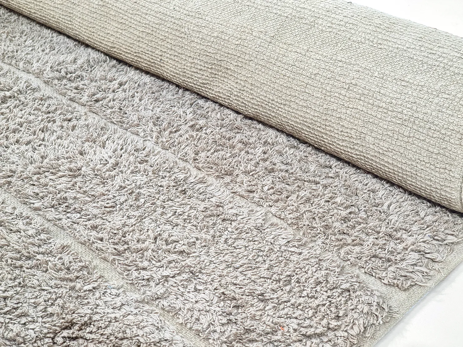 Hoogpolig vloerkleed - Willow Natural Cotton Shaggy (greige)