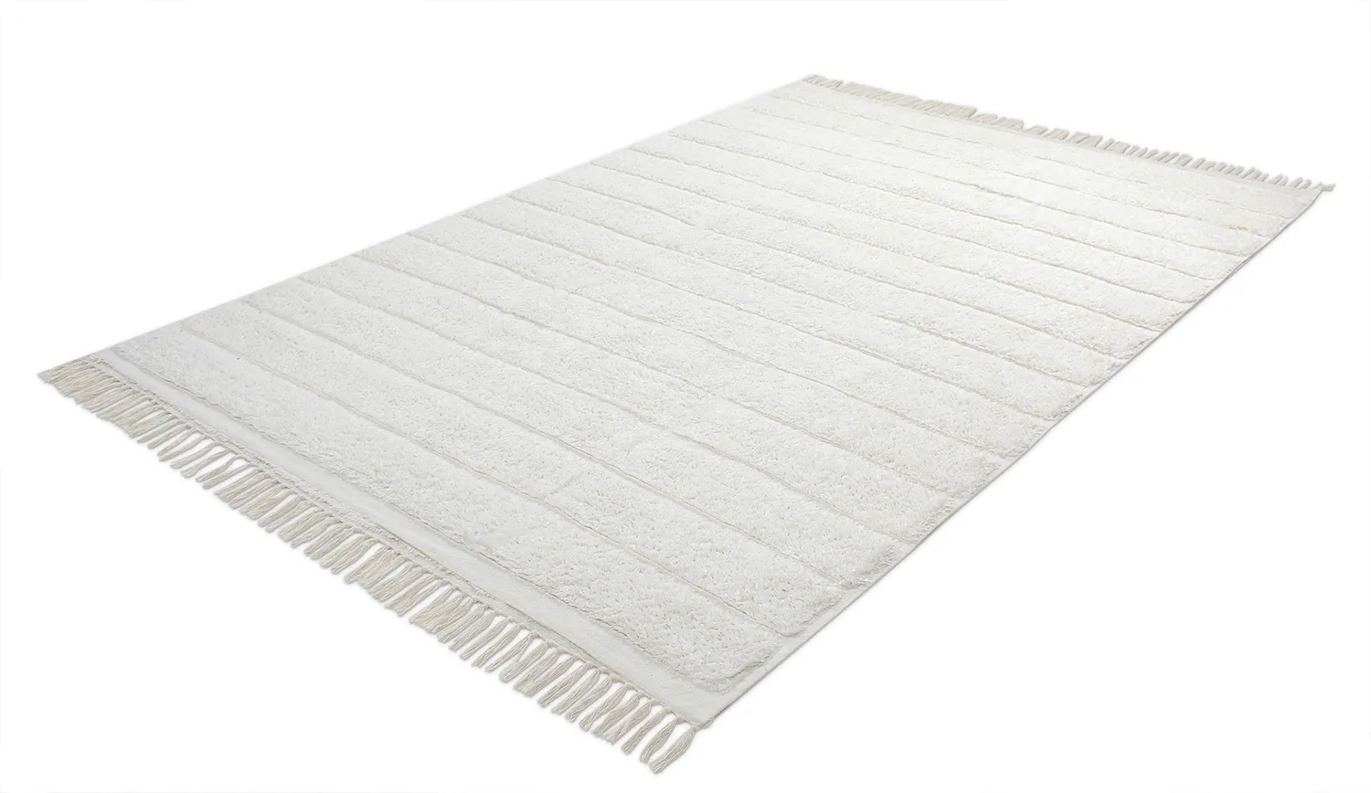 Hoogpolig vloerkleed - Willow Natural Cotton Shaggy (offwhite)