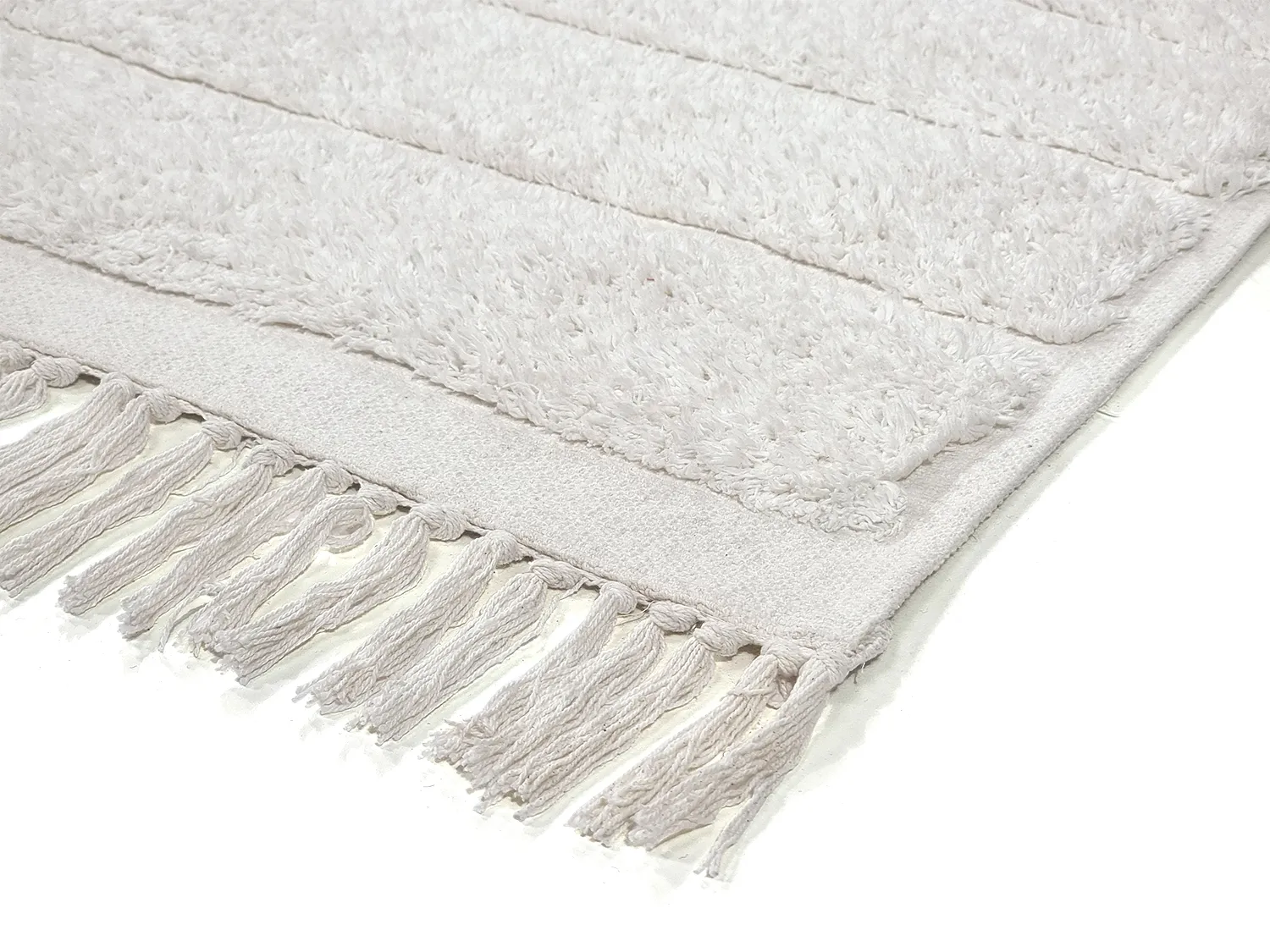 Hoogpolig vloerkleed - Willow Natural Cotton Shaggy (offwhite)