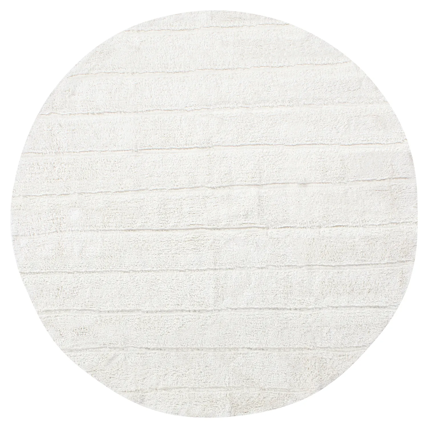 Ronde vloerkleden - Willow Natural Cotton Shaggy (offwhite)