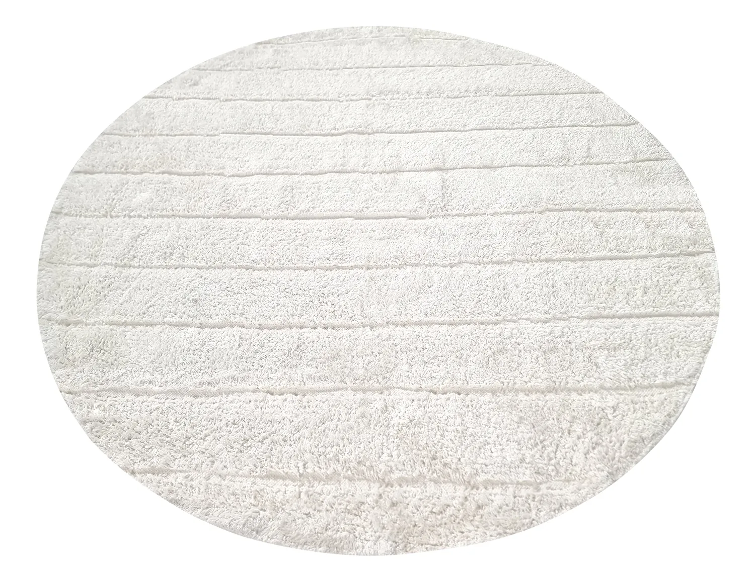 Ronde vloerkleden - Willow Natural Cotton Shaggy (offwhite)