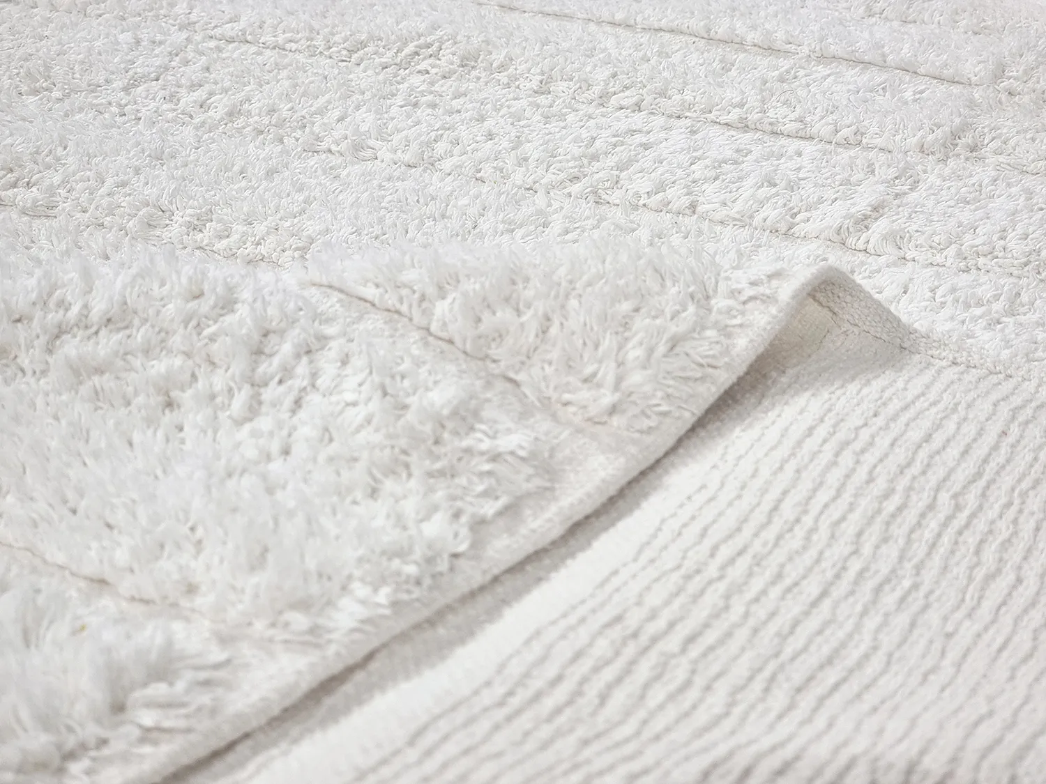 Ronde vloerkleden - Willow Natural Cotton Shaggy (offwhite)
