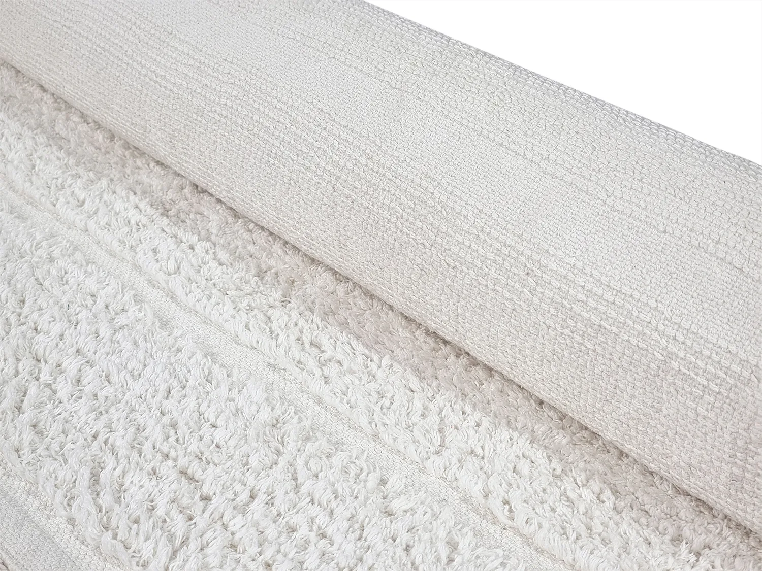 Ronde vloerkleden - Willow Natural Cotton Shaggy (offwhite)