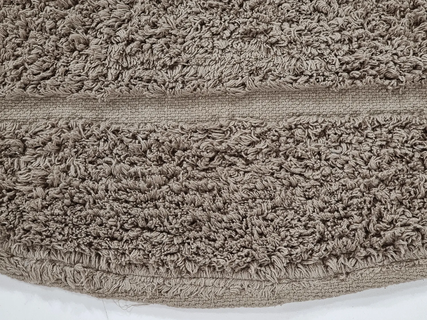 Ronde vloerkleden - Willow Natural Cotton Shaggy (taupe)