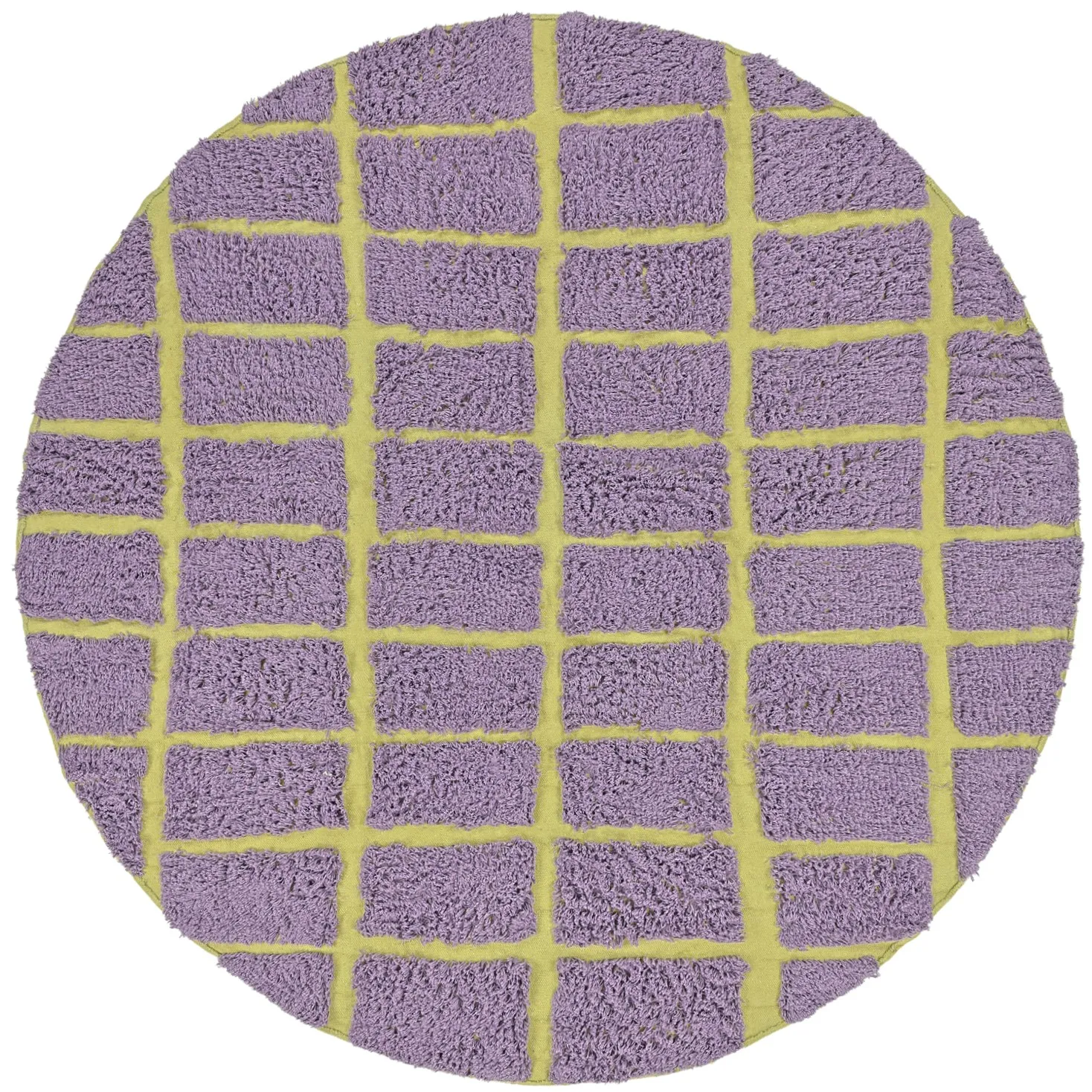 Rond vloerkleed - Zola Natural Cotton Shaggy (paars)