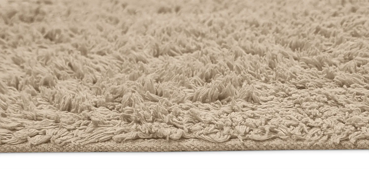 Hoogpolig vloerkleed - Alba Natural Cotton Shaggy (beige)