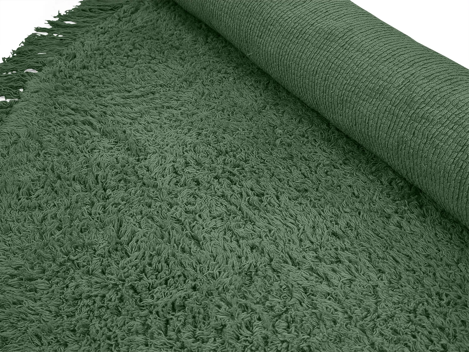 Ronde vloerkleden - Alba Natural Cotton Shaggy (groen)