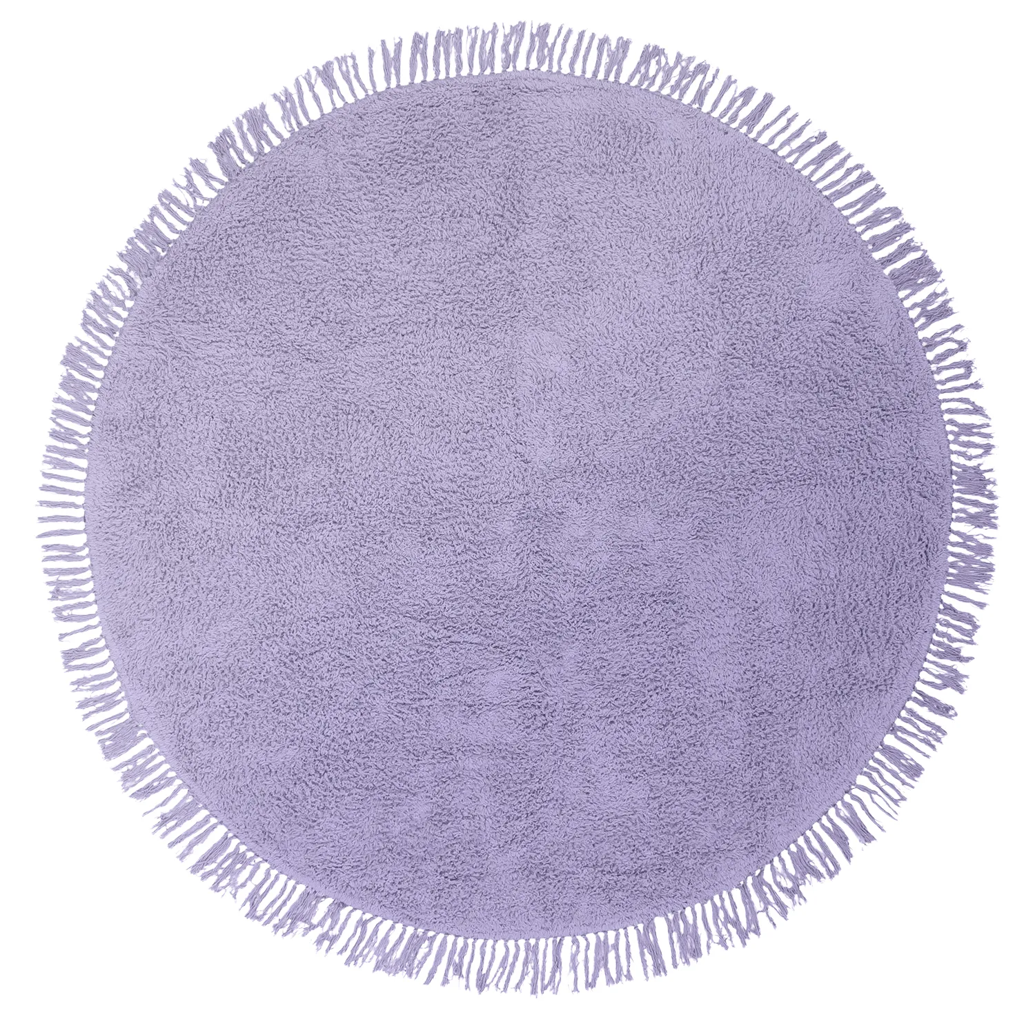 Ronde vloerkleden - Alba Natural Cotton Shaggy (paars)