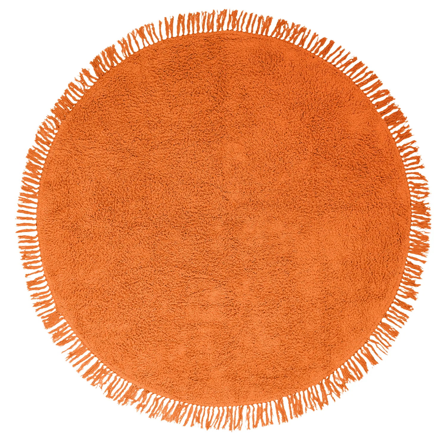 Ronde vloerkleden - Alba Natural Cotton Shaggy (oranje)