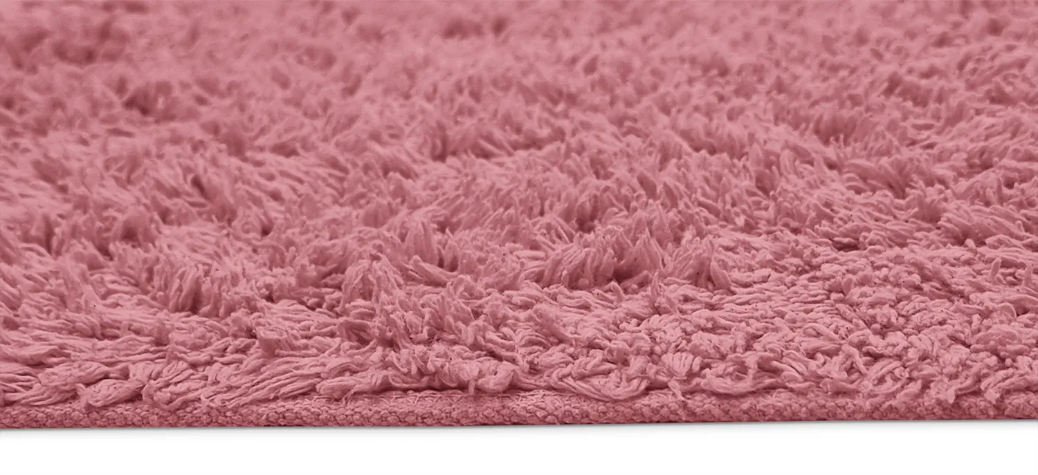 Hoogpolig vloerkleed - Alba Natural Cotton Shaggy (roze)