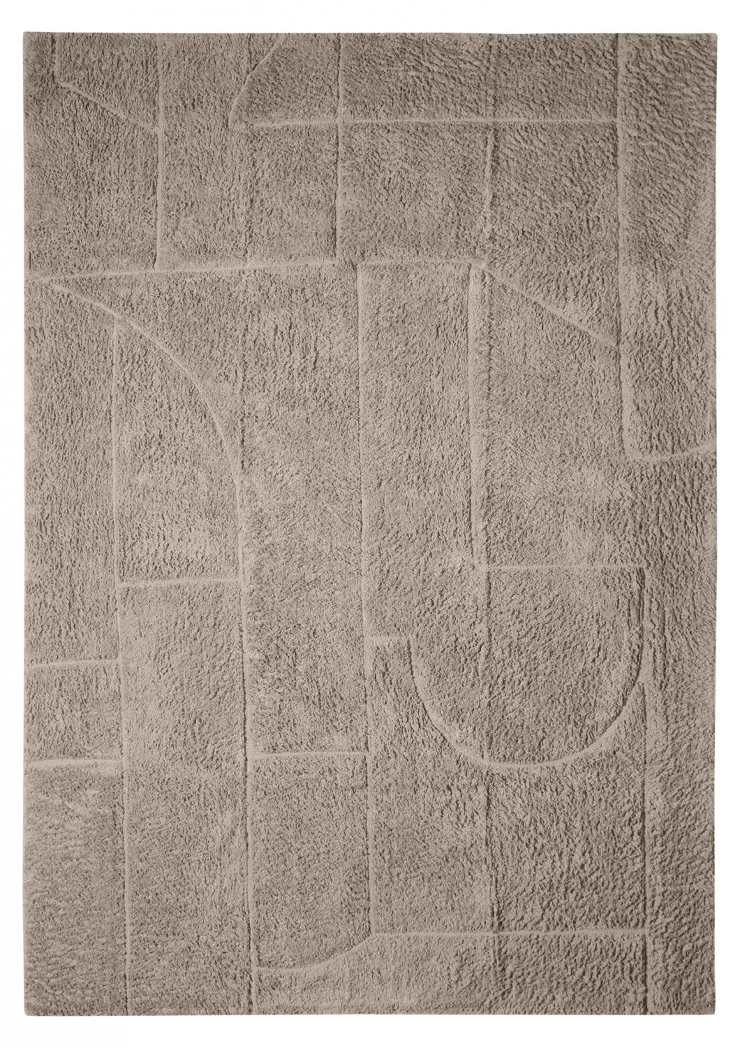 Hoogpolig vloerkleed - Cremona Natural Cotton Shaggy (taupe)