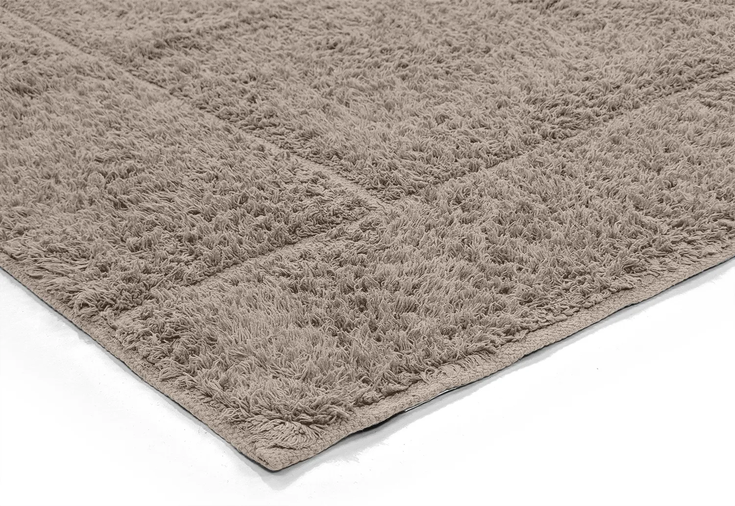 Hoogpolig vloerkleed - Cremona Natural Cotton Shaggy (taupe)