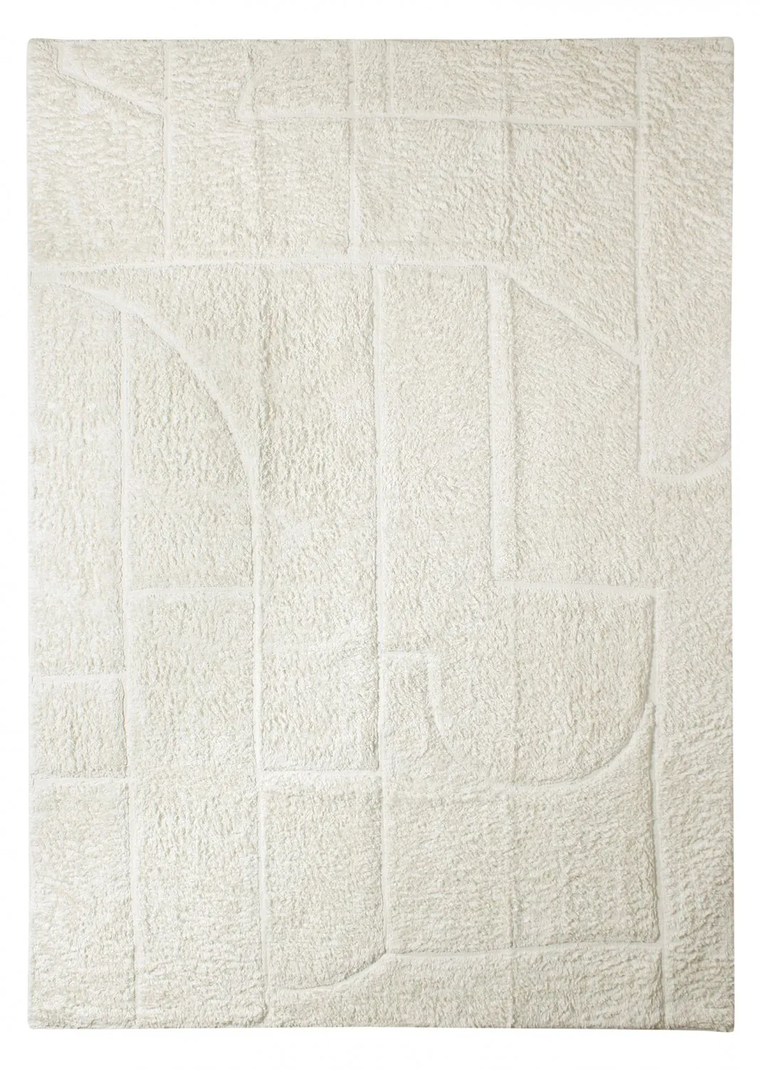 Hoogpolig vloerkleed - Cremona Natural Cotton Shaggy (offwhite)