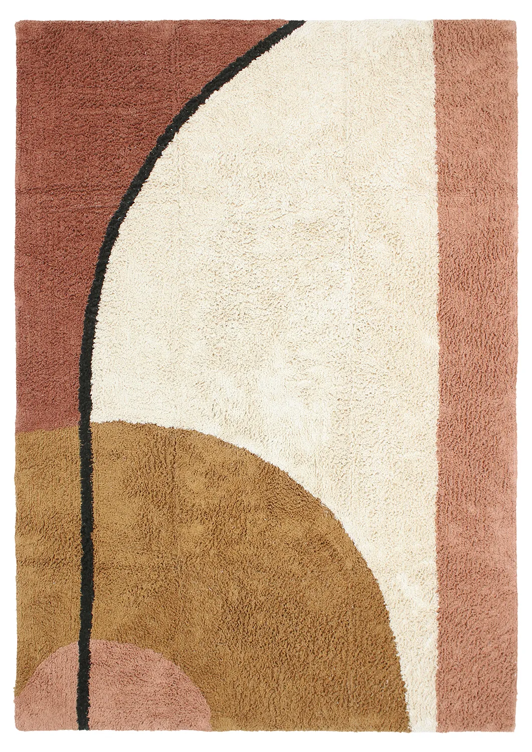 Hoogpolig vloerkleed - Donostia Natural Cotton Shaggy (multi)