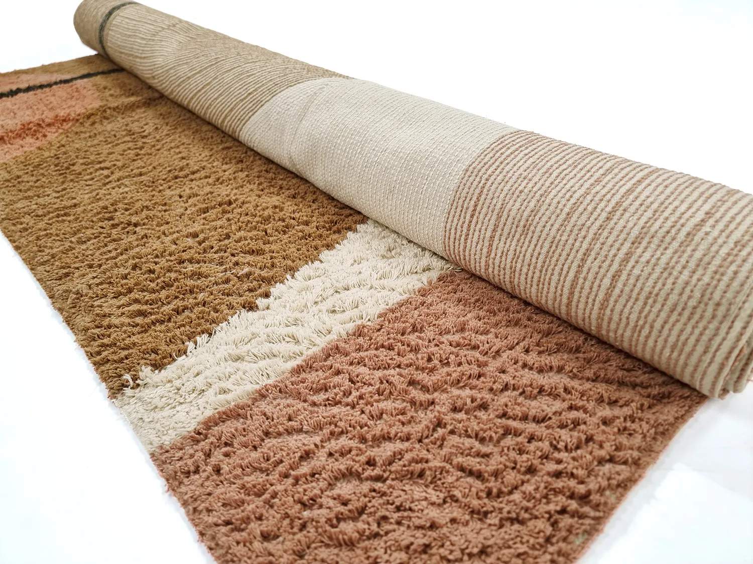 Hoogpolig vloerkleed - Donostia Natural Cotton Shaggy (multi)