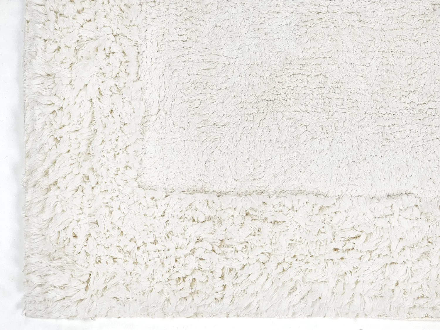 Hoogpolig vloerkleed - Ebba Natural Cotton Shaggy (offwhite)