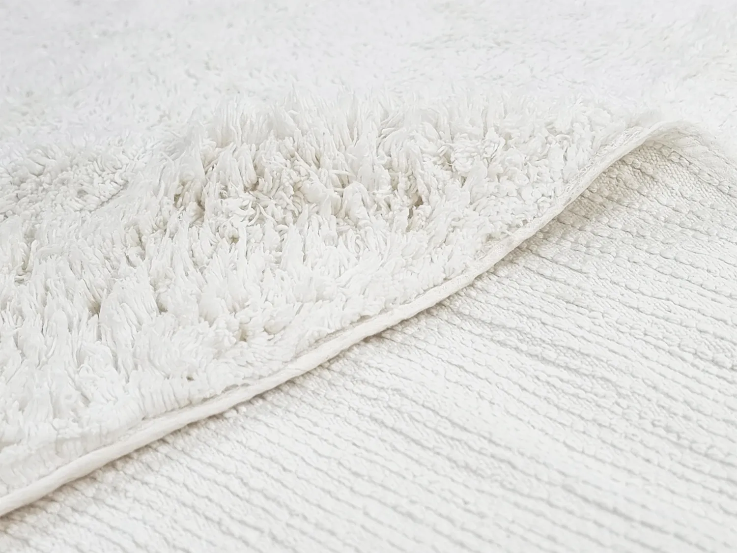Hoogpolig vloerkleed - Ebba Natural Cotton Shaggy (offwhite)