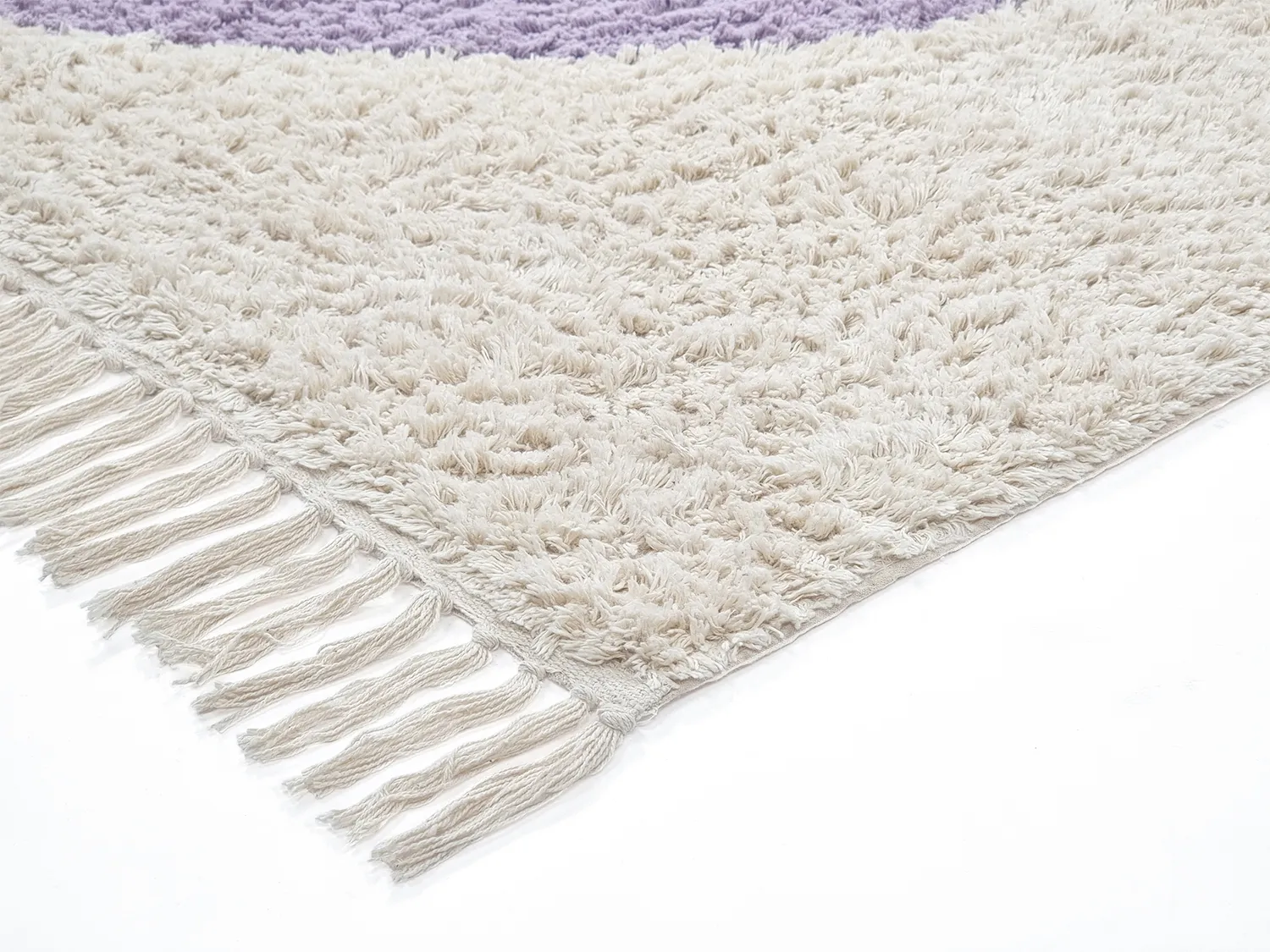 Hoogpolig vloerkleed - Londa Natural Cotton Shaggy (multi)