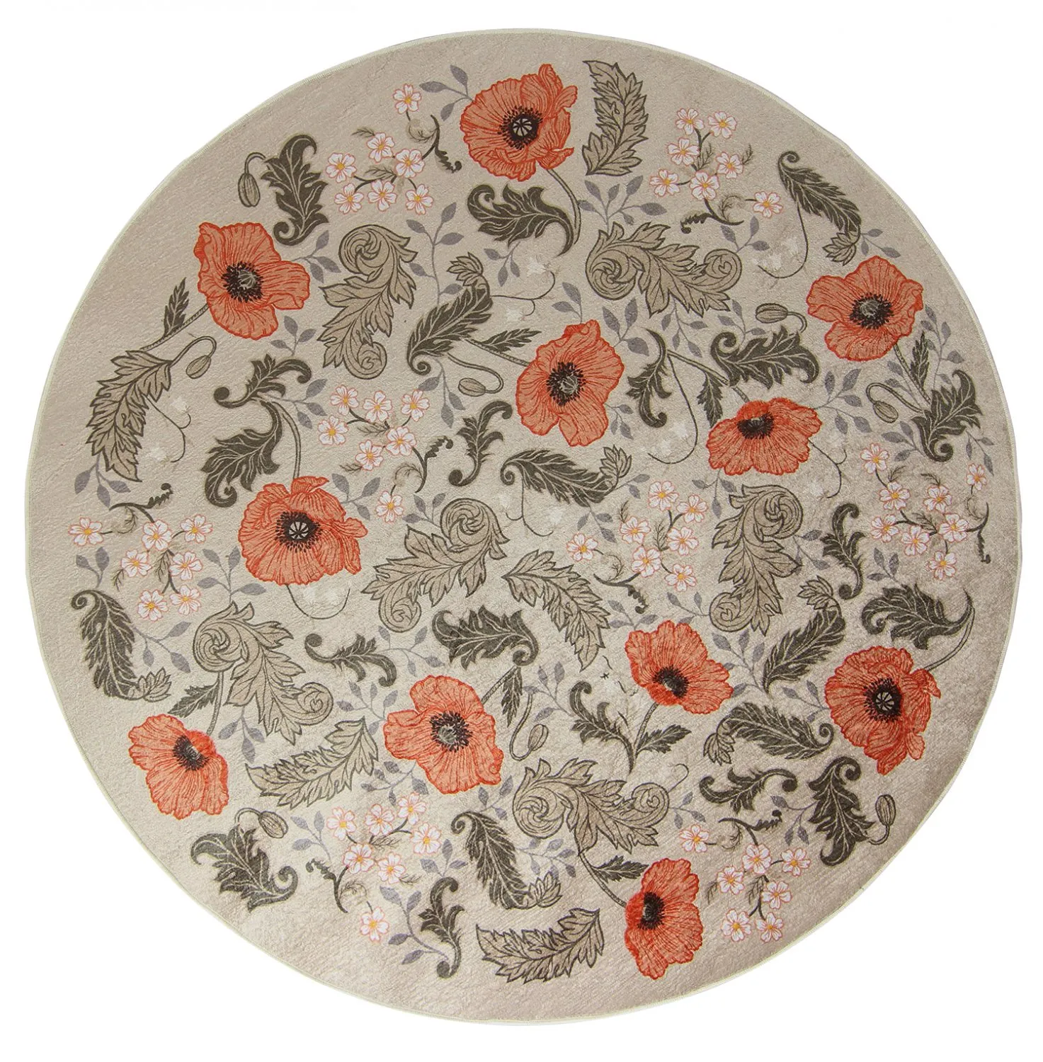 Rond vloerkleed - Poppy (beige)