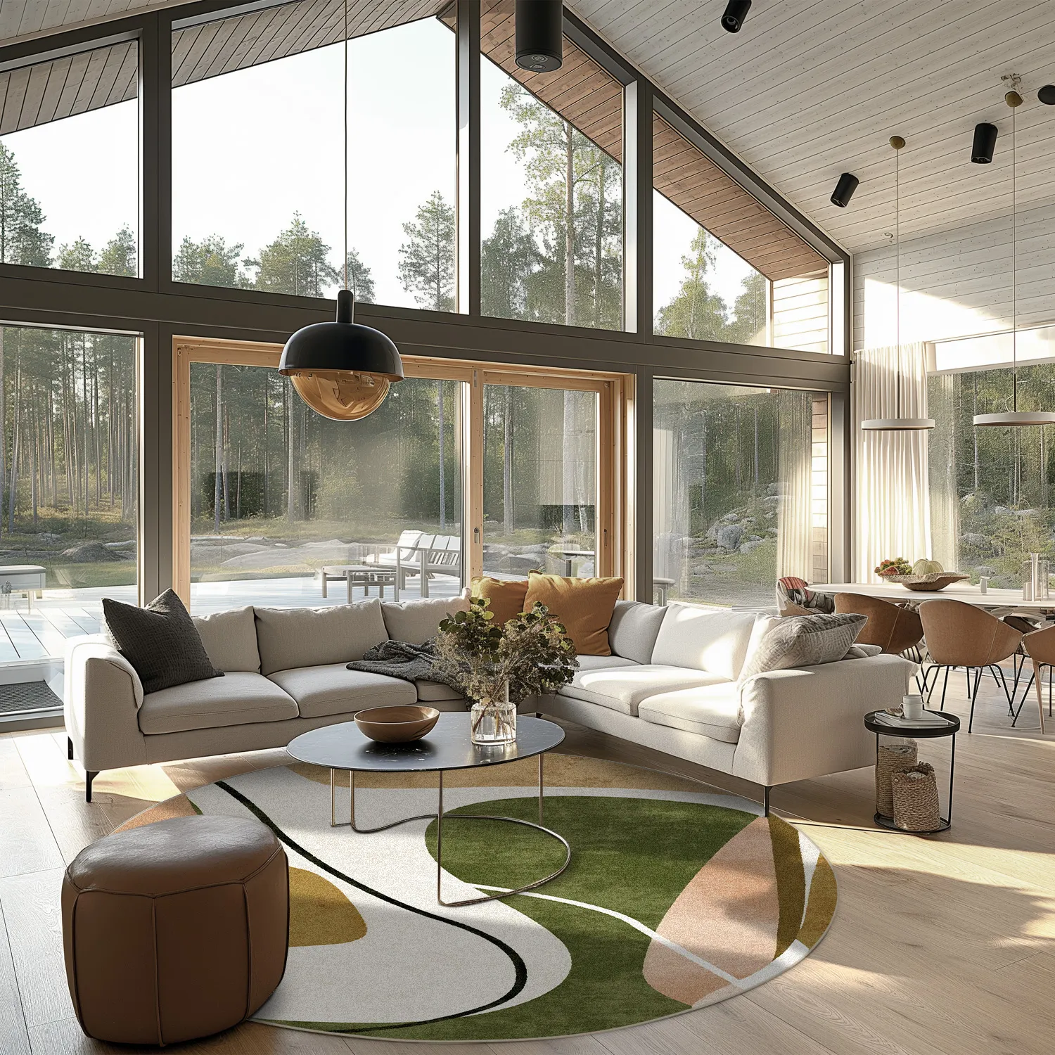 Rond vloerkleed - Cressida (veelkleurig)