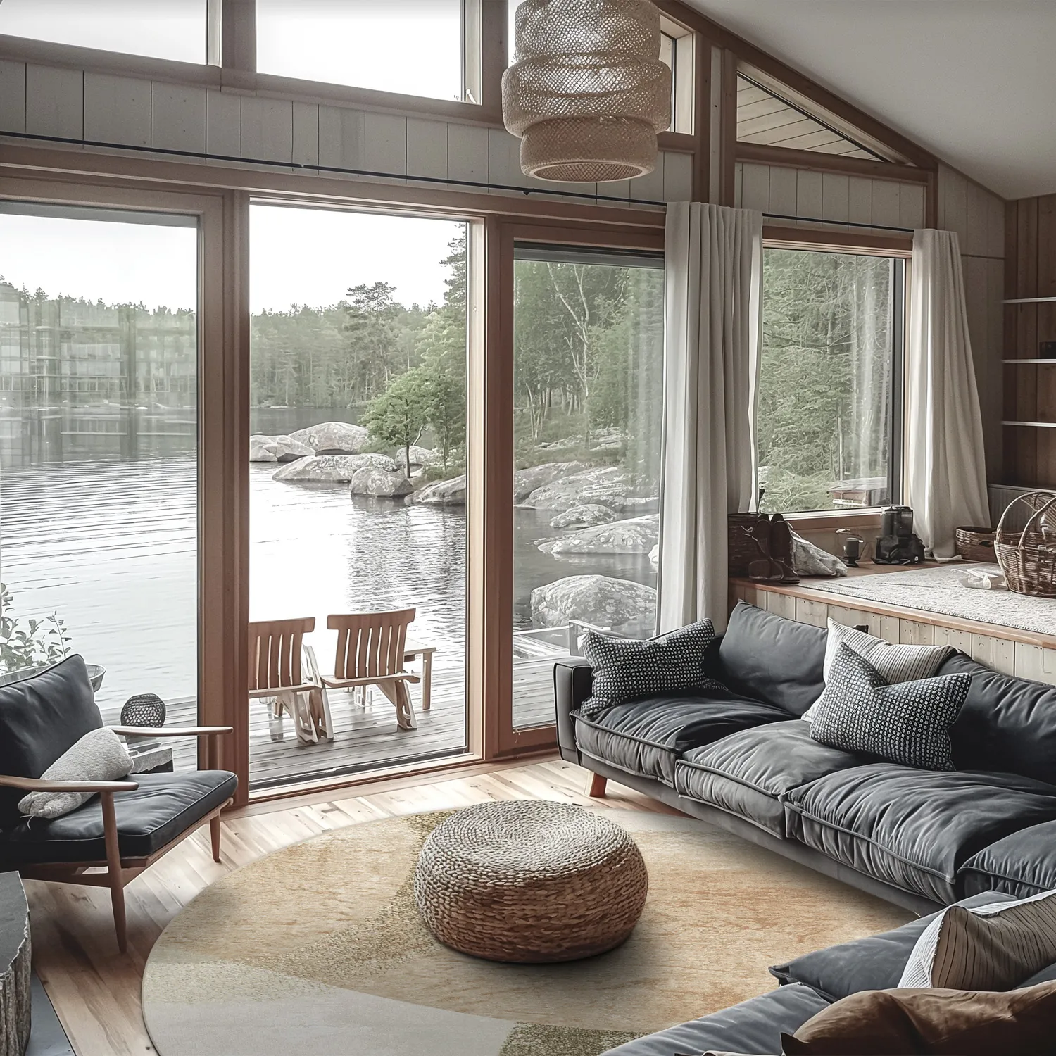 Rond vloerkleed - Fia (roze/multi)