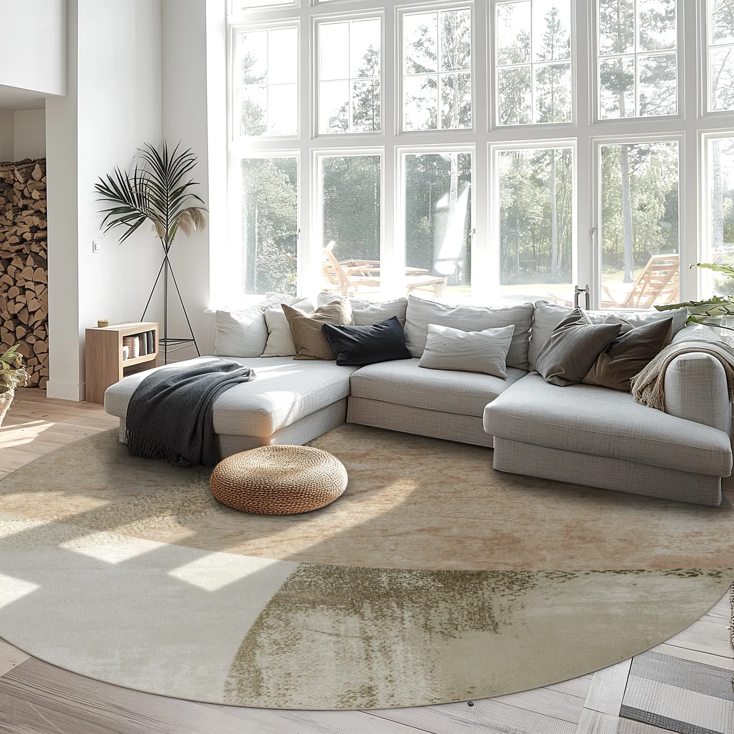 Rond vloerkleed - Fia (roze/multi)