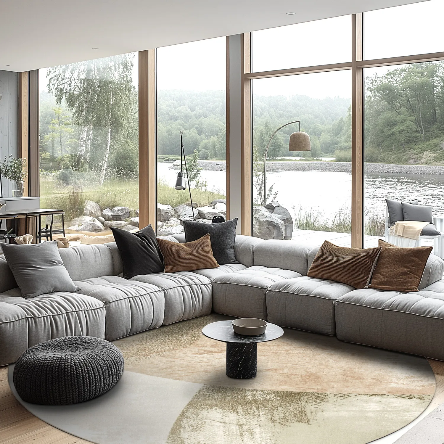 Rond vloerkleed - Fia (roze/multi)