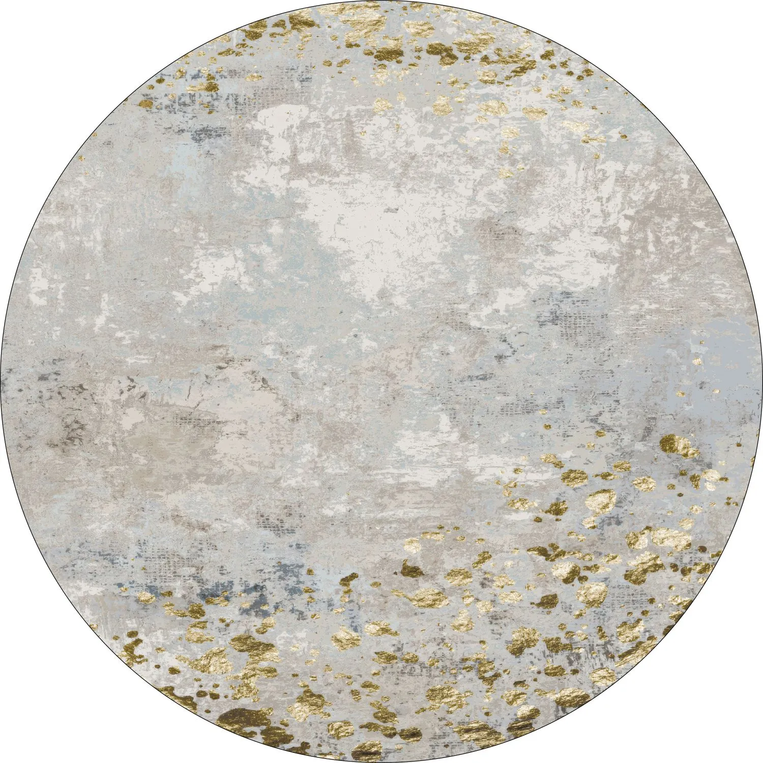 Rond vloerkleed - Maude (grijs/goud)