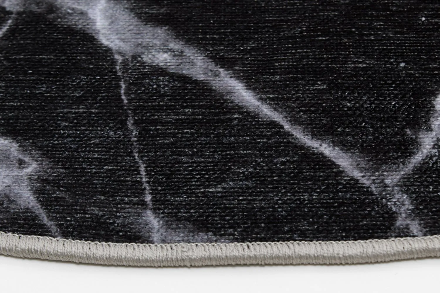 Rond vloerkleed - Savino (zwart/wit/roze)