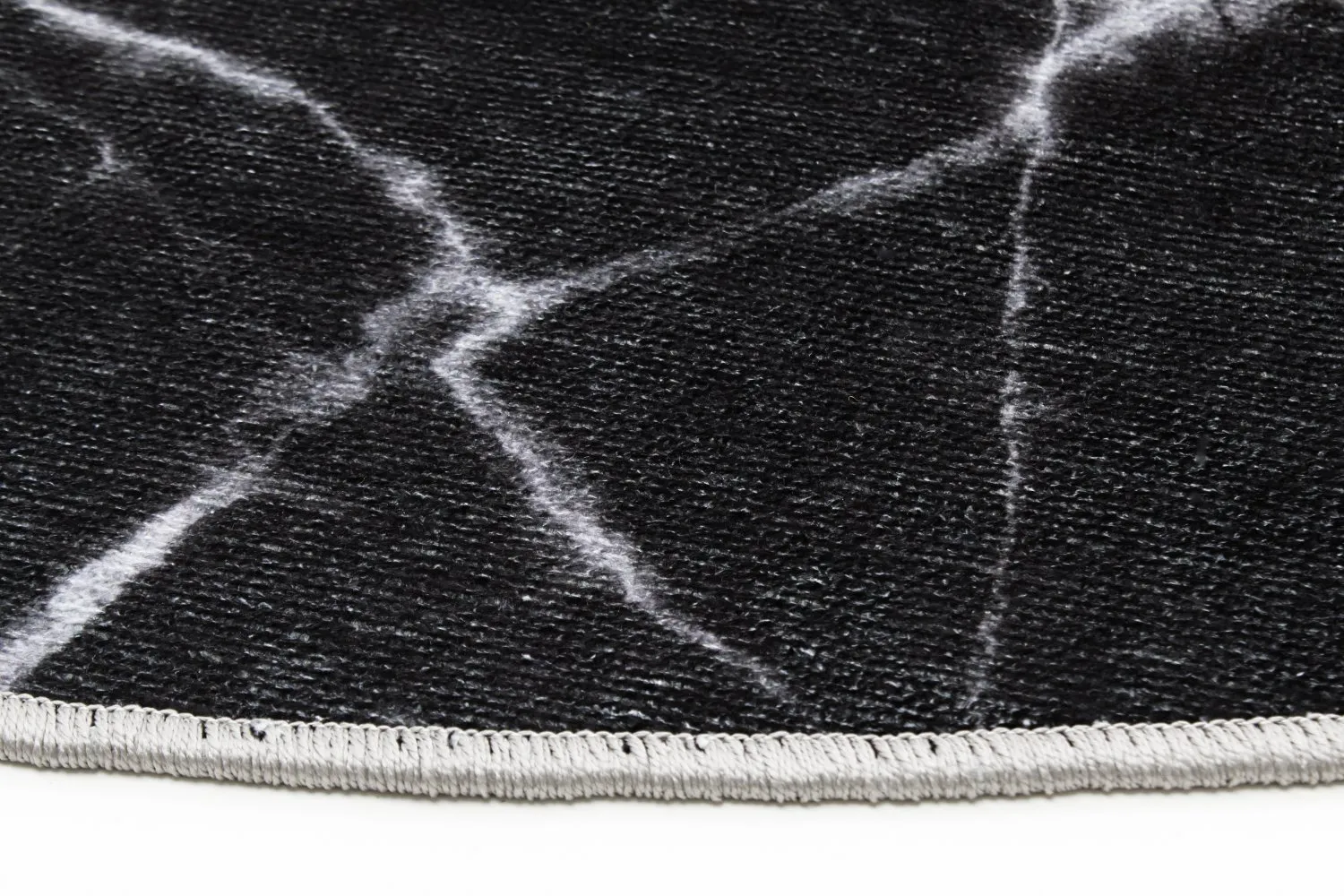 Rond vloerkleed - Savino (zwart/wit/grijs)