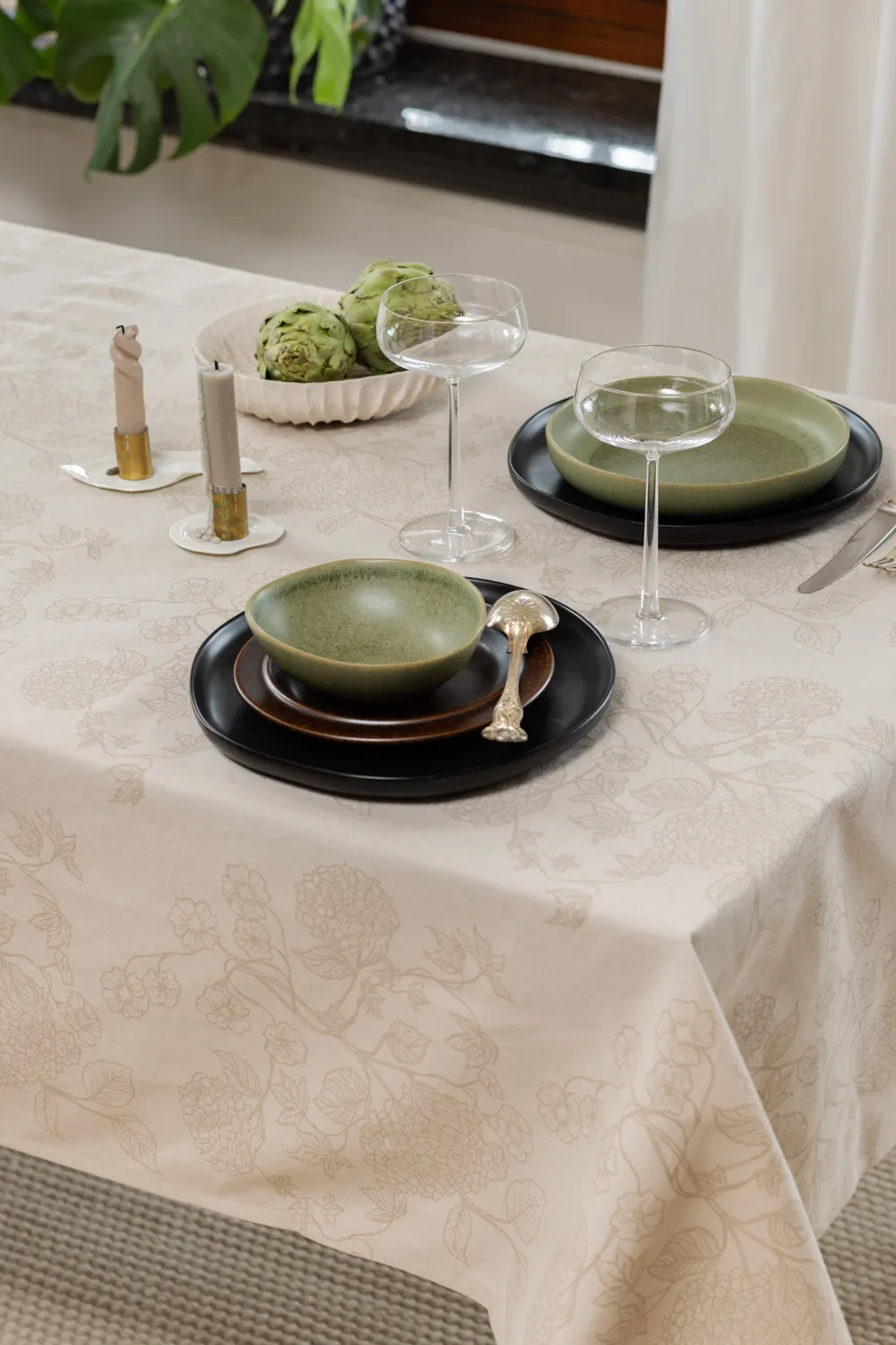 Katoenen tafelkleed - Minna (beige)
