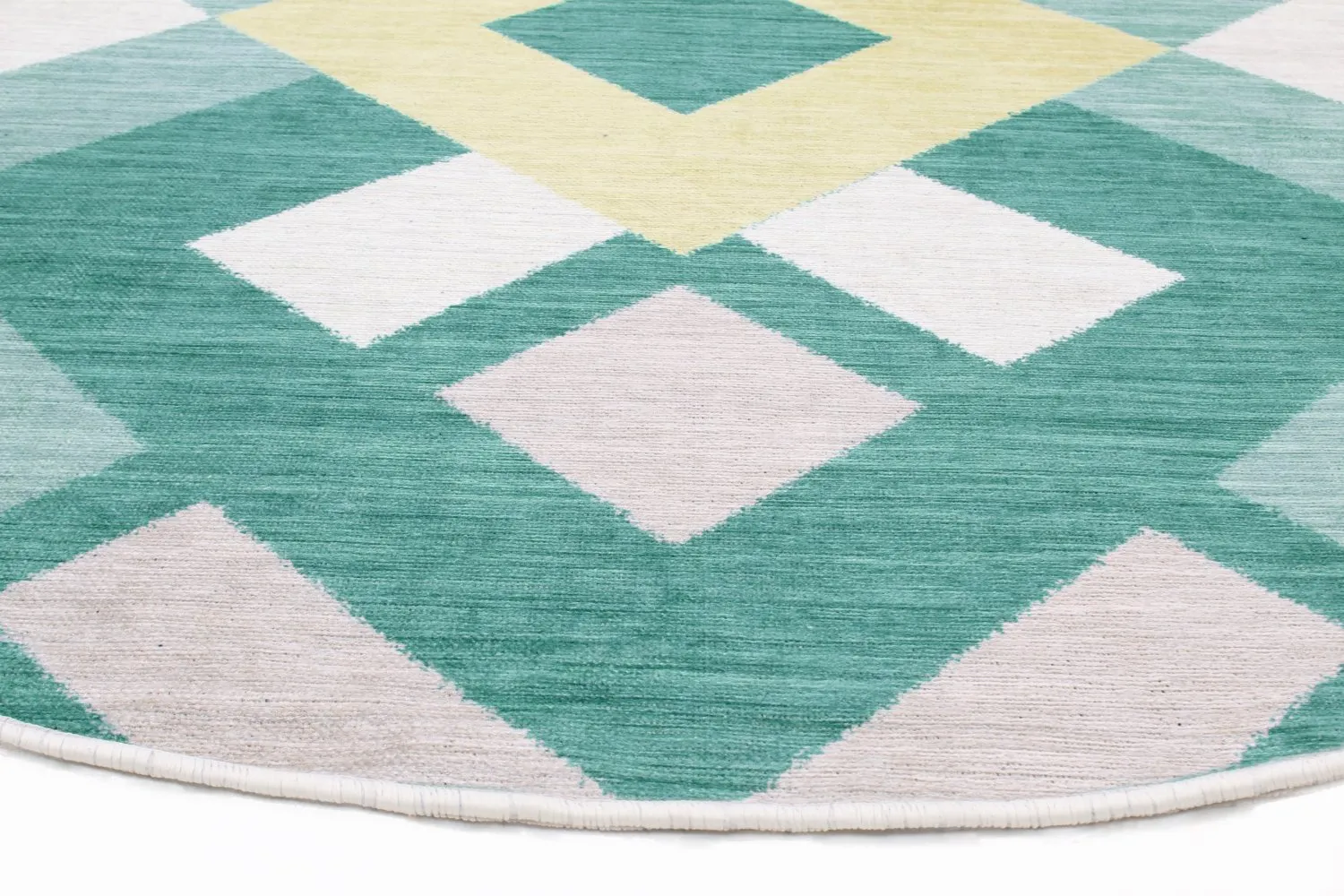 Rond vloerkleed - Temara (blauw/multi)