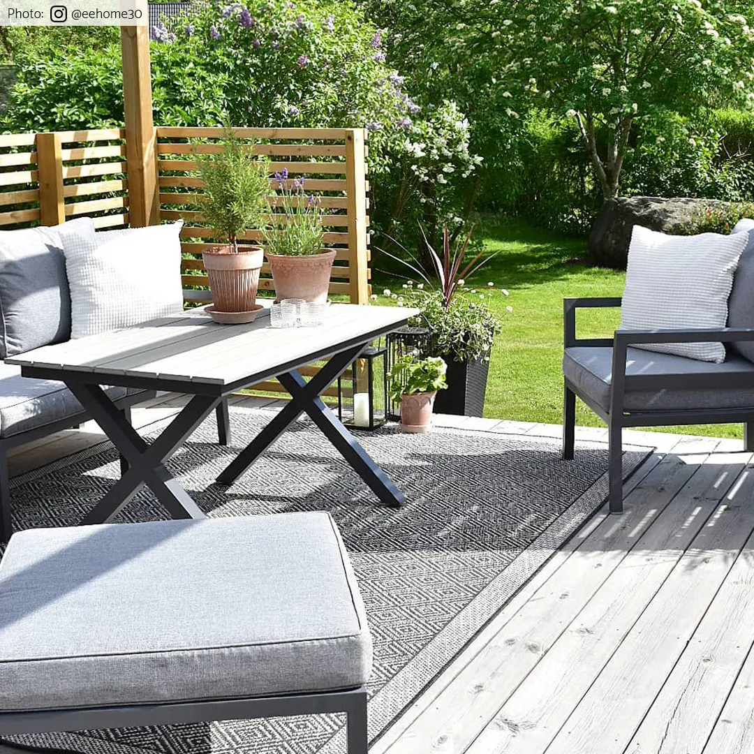 Vloerkleden voor binnen en buiten - Monsaraz (zwart)