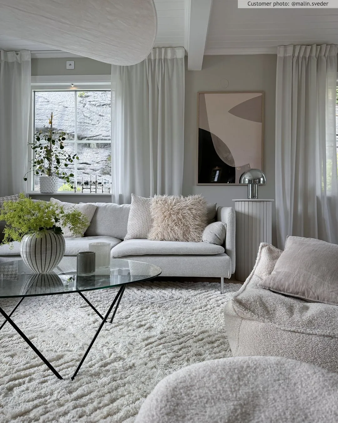 Hoogpolig vloerkleed - Monti (offwhite)