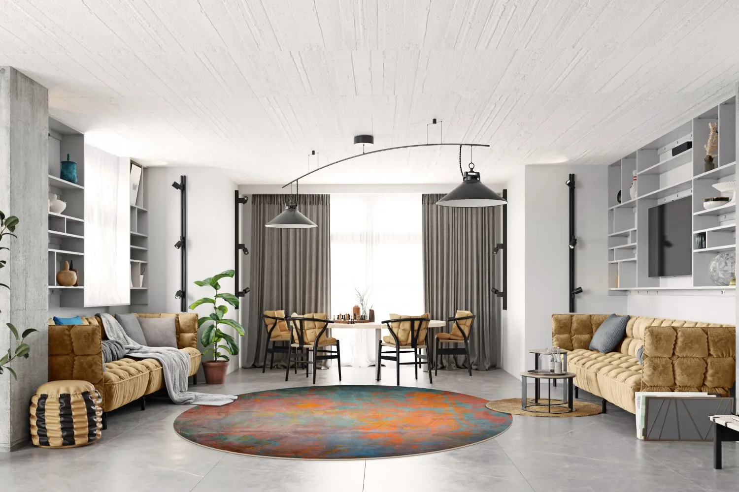 Rond vloerkleed - Foggia (multi)