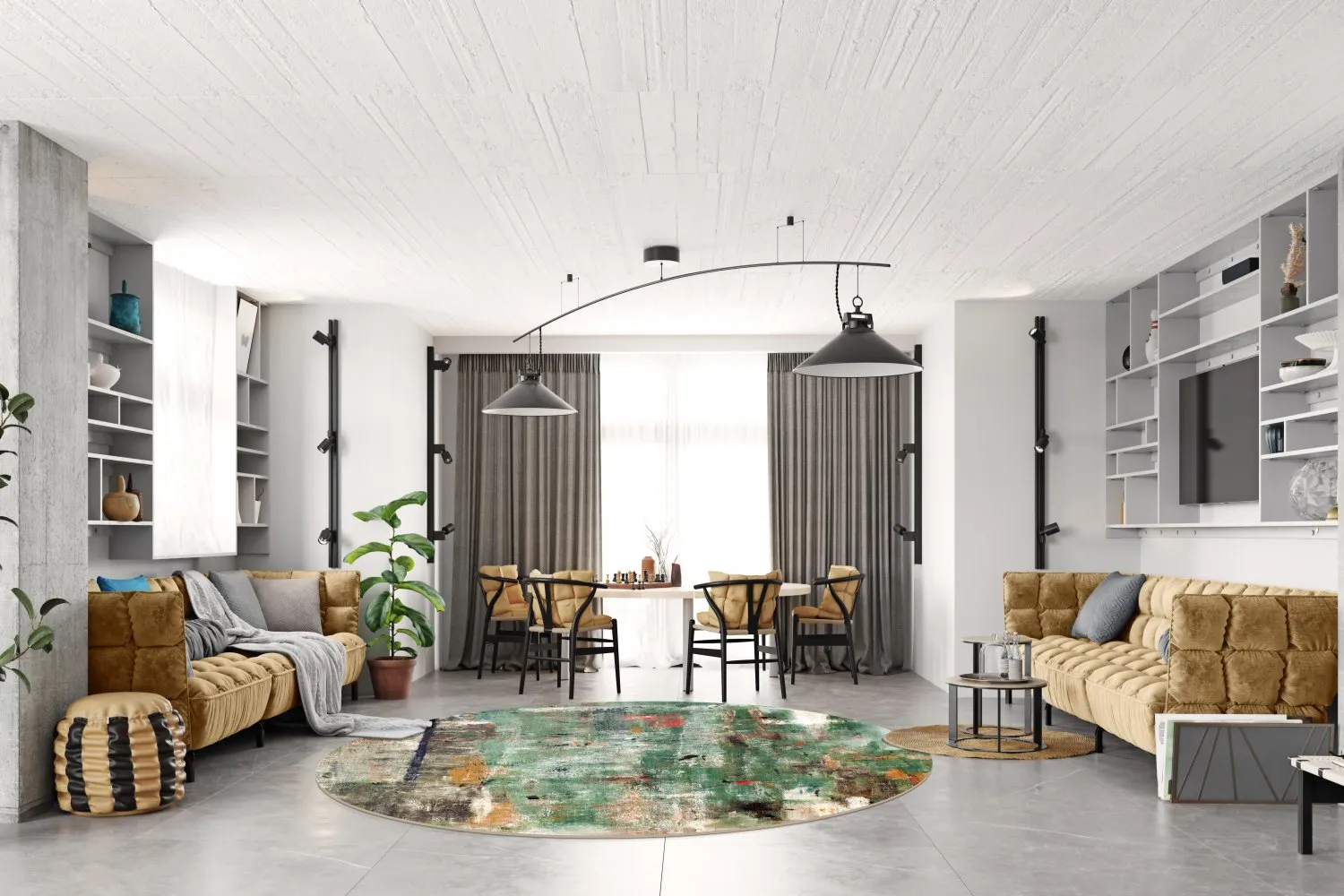 Rond vloerkleed - Calabria (multi)