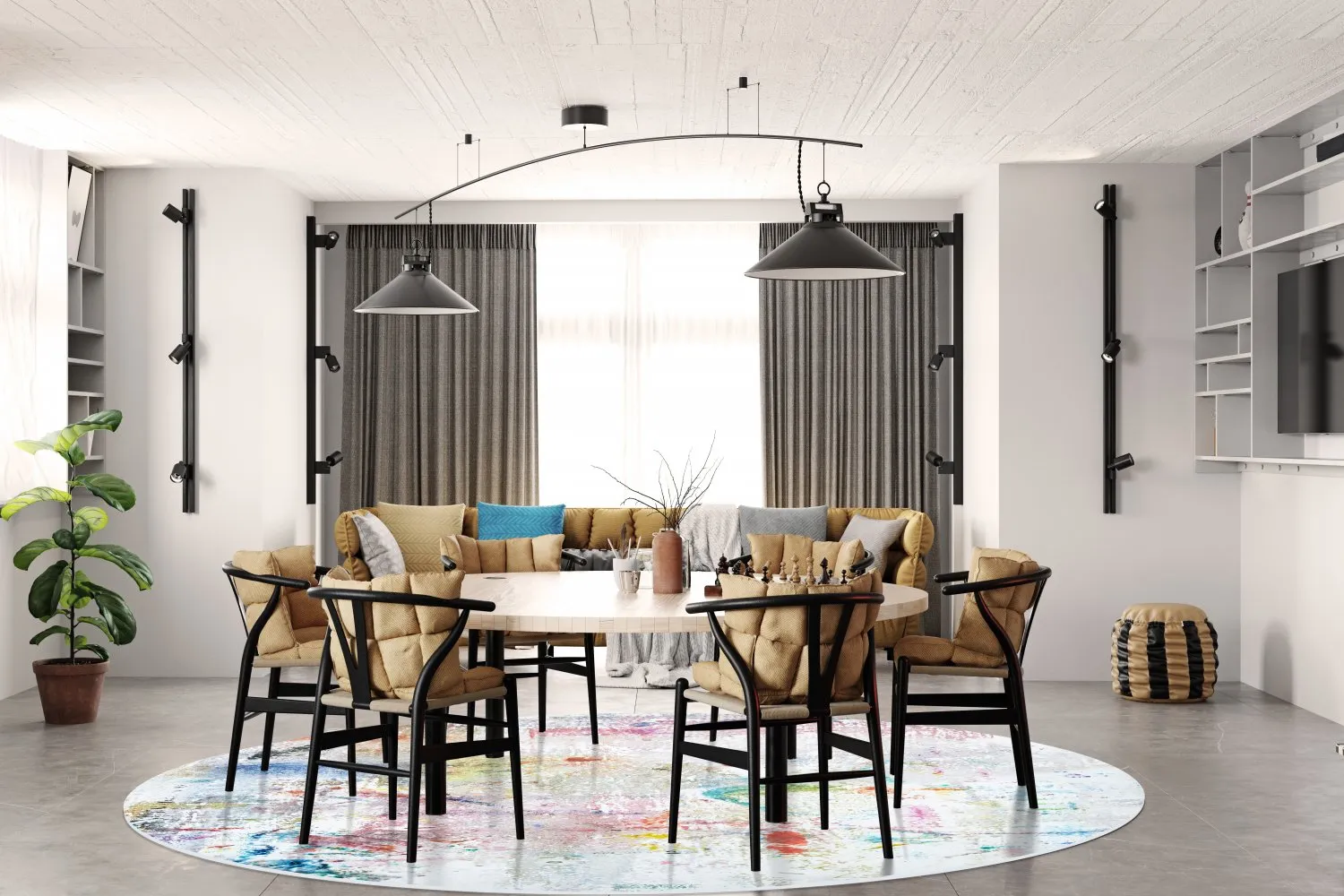 Rond vloerkleed - Levidi (multi)