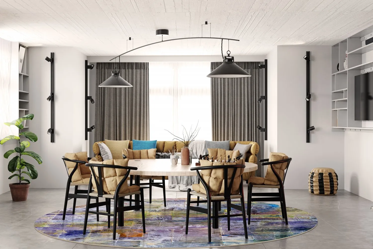 Rond vloerkleed - Padua (multi)