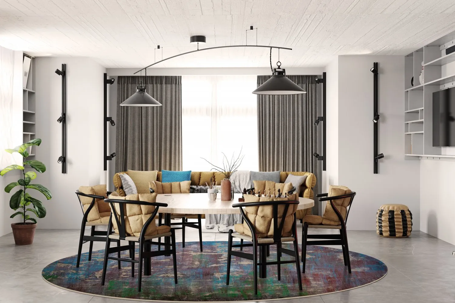 Rond vloerkleed - Aviano (multi)