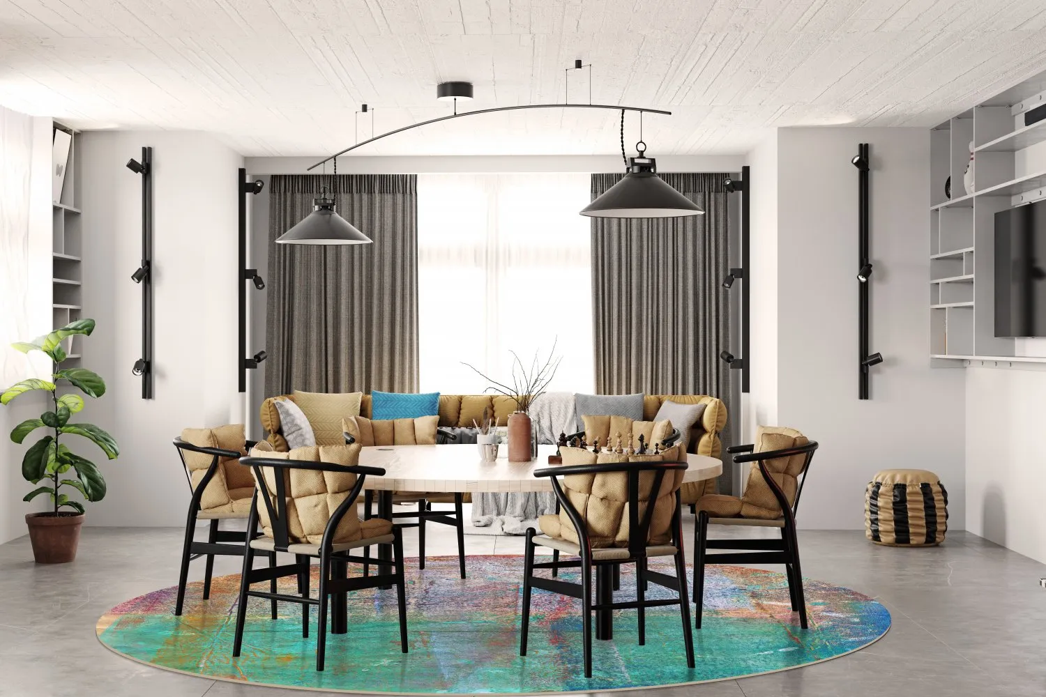 Rond vloerkleed - Trento (multi)