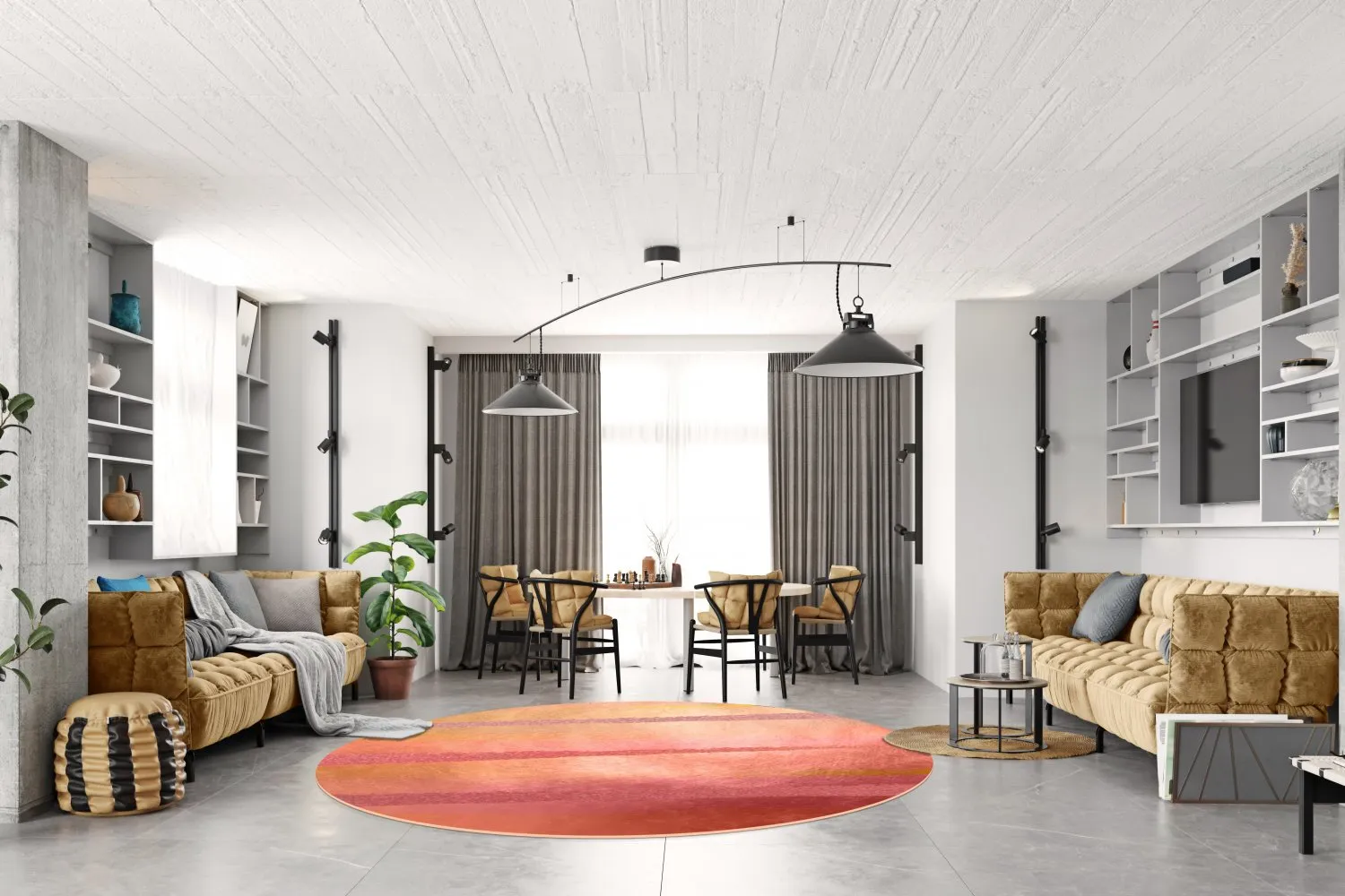 Rond vloerkleed - Sondrio (multi)