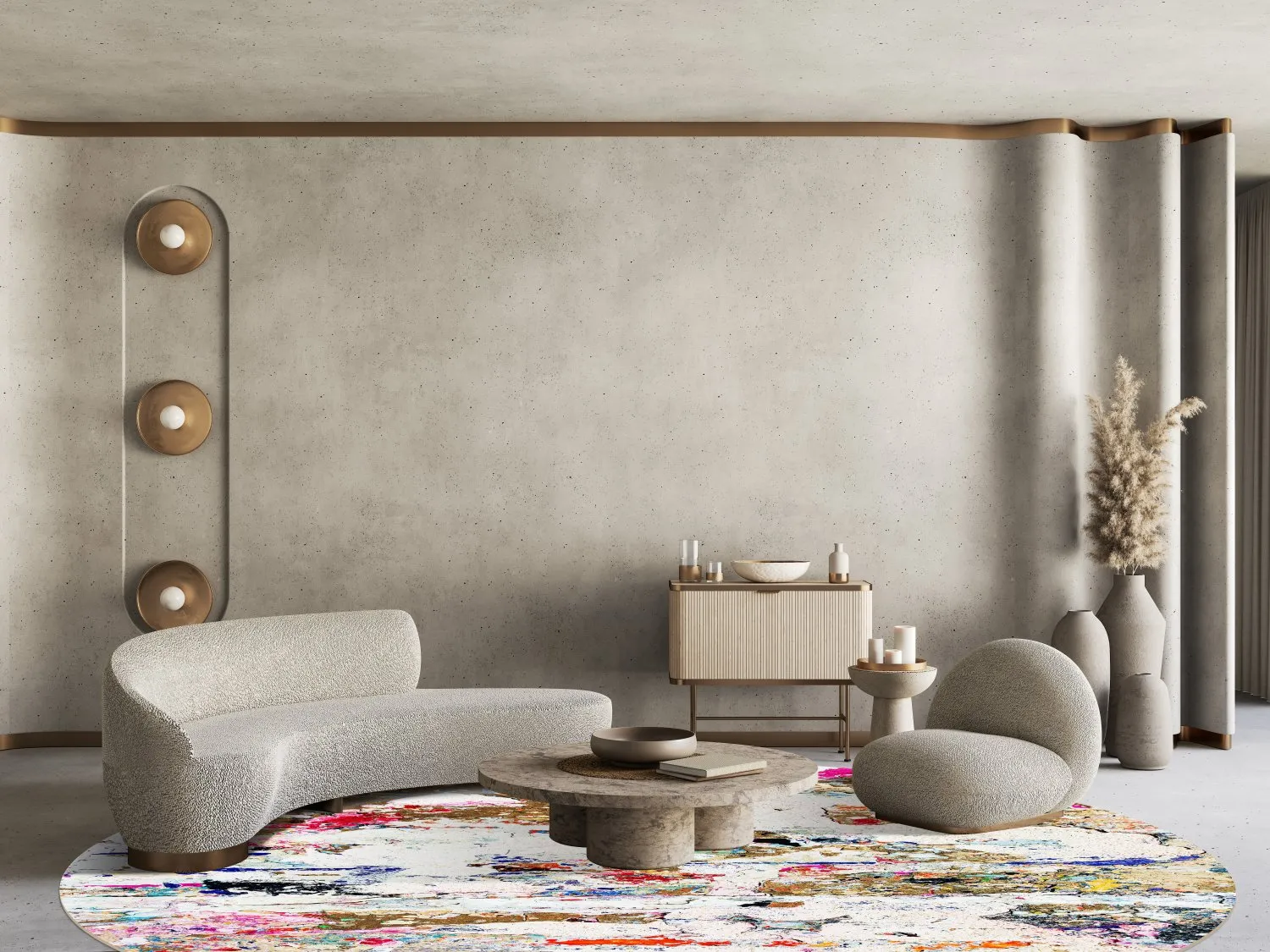 Rond vloerkleed - Monza (multi)