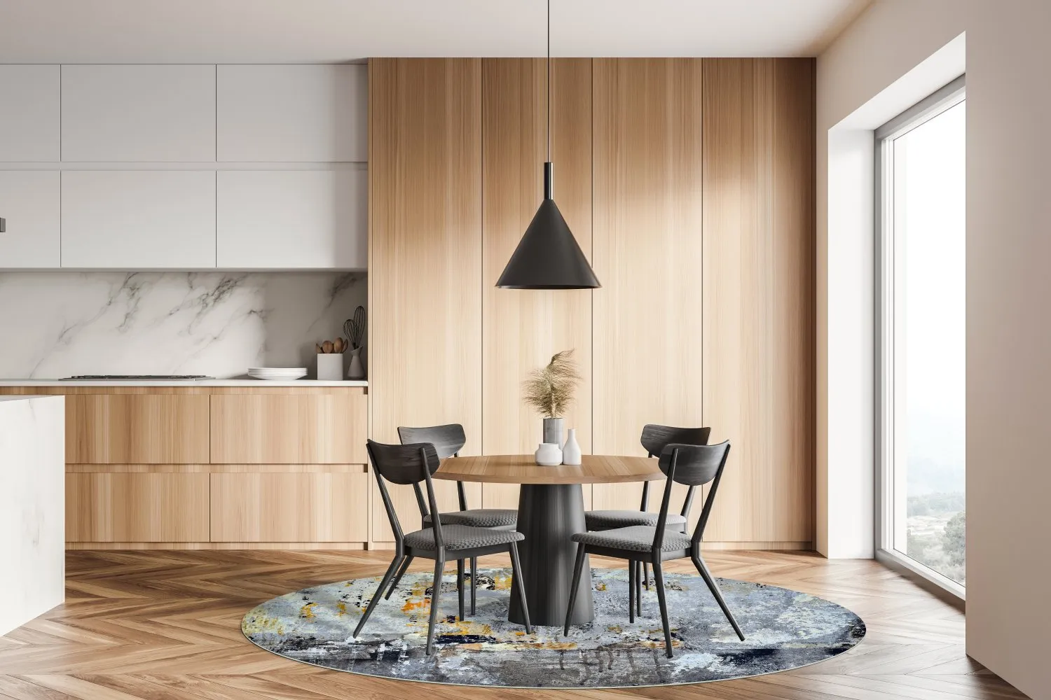 Rond vloerkleed - Pias (multi)