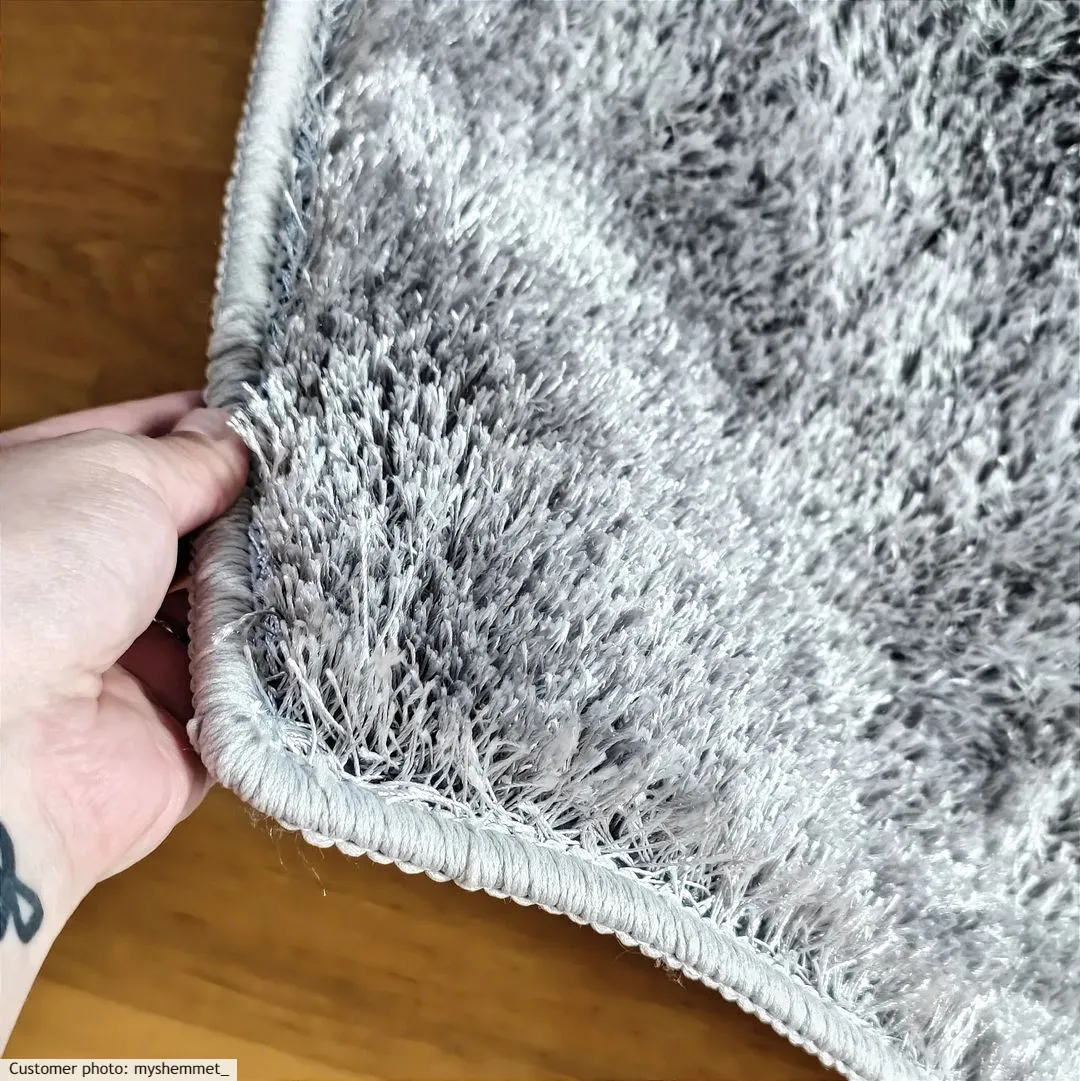 Hoogpolig vloerkleed - Cosy (zilver)