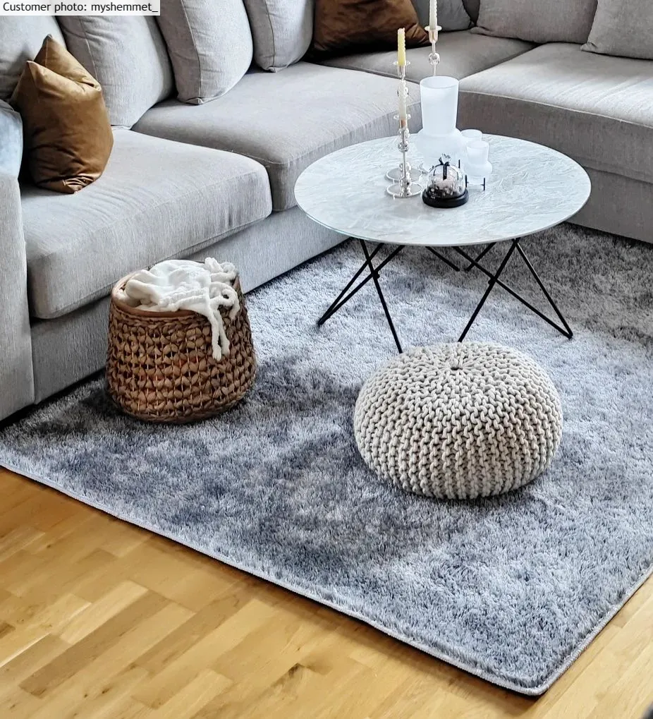 Hoogpolig vloerkleed - Cosy (zilver)