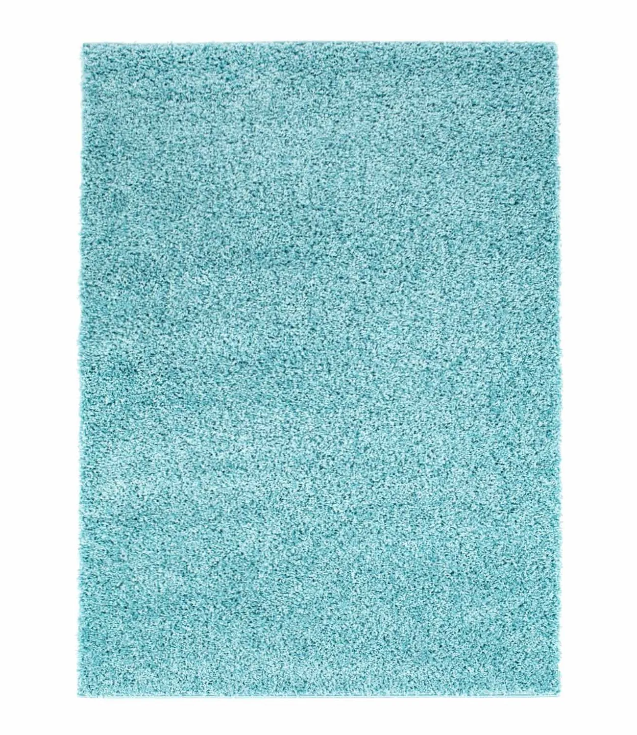 Trim hoogpolig vloerkleed turkoois tapijt rond 60x120 cm 80x 150 cm 140x200 cm 160x230 cm 200x300 cm